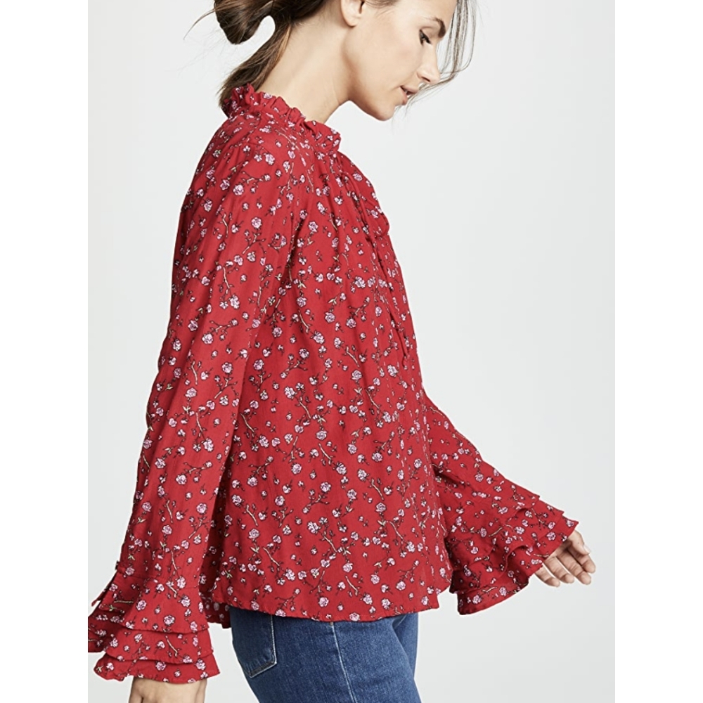Shopbop cleobella Phoebe red rose print blouse